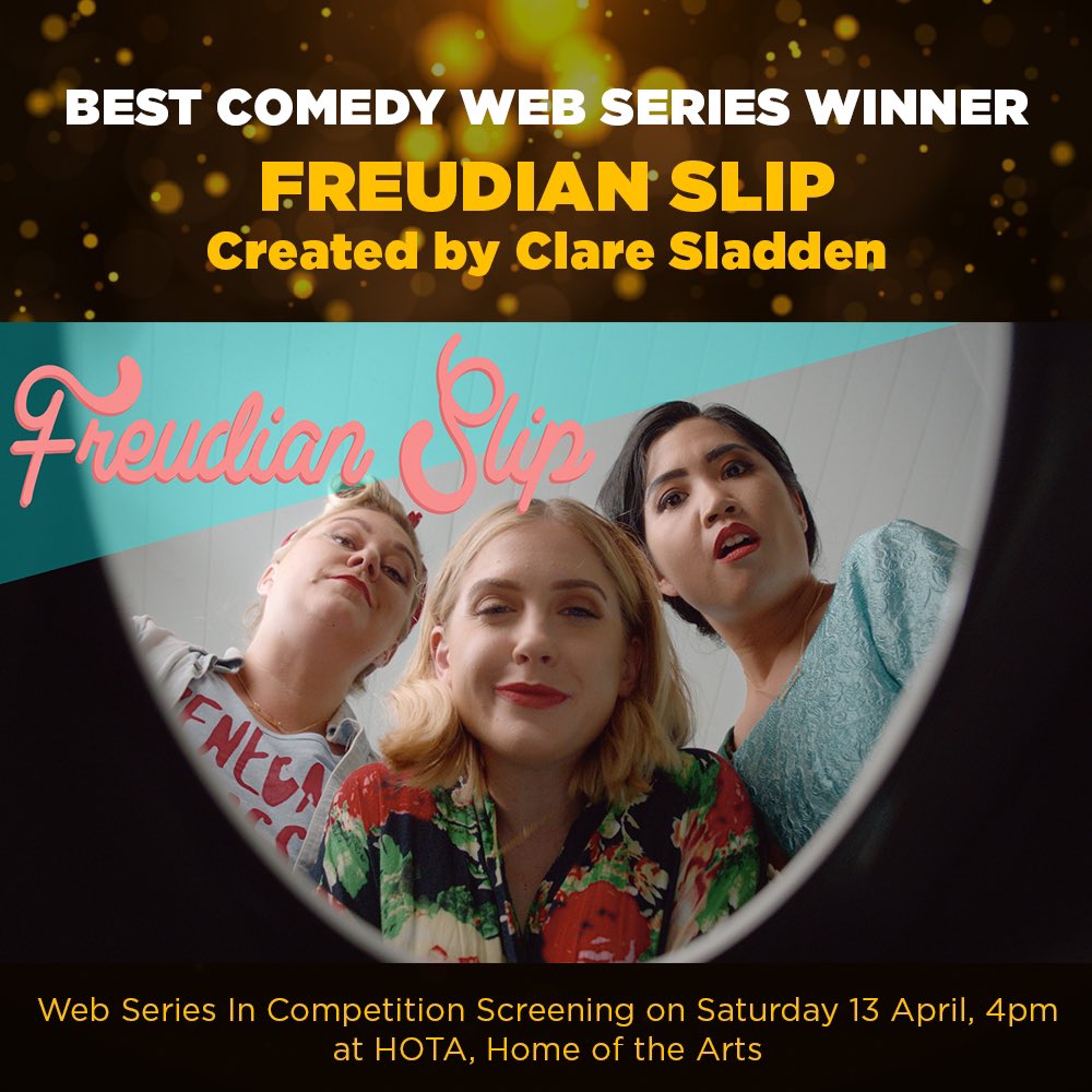 Clare Sladden wins best comedy web series at Gold Coast Film Festival for FREUDIAN SLIP